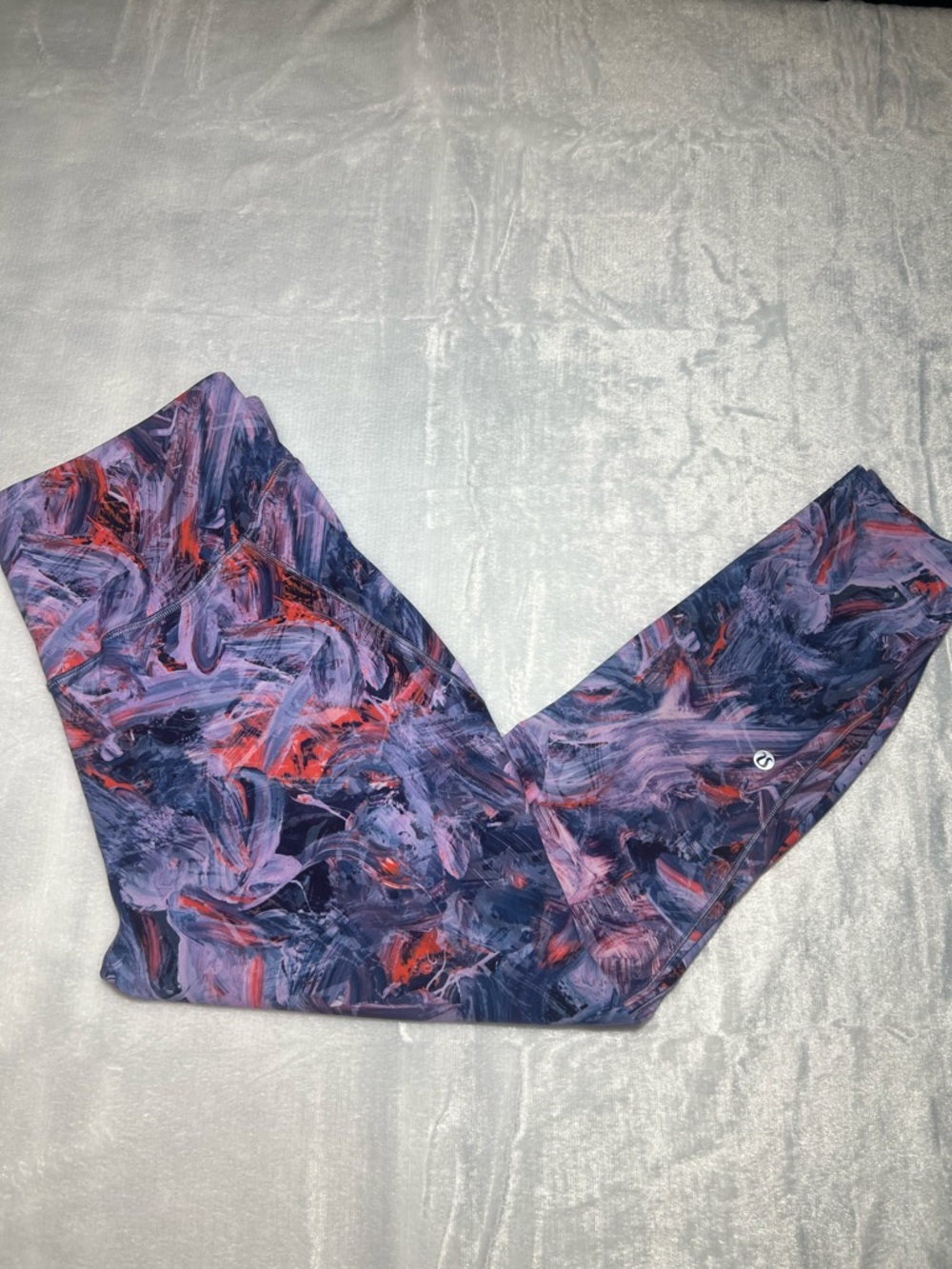 lululemon athletica Purple & Red Abstract Brushstroke Leggings